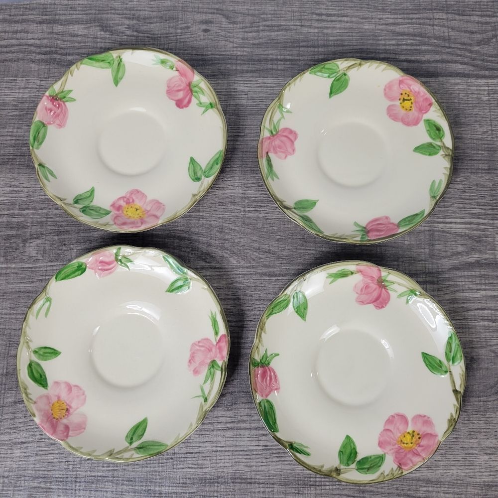 Franciscan Desert Rose Ovensafe Tea Cup 5.5"‎ Saucer 4-Piece Set